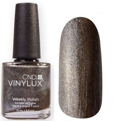 CND Vinylux varnish No. 160 brown with microglitters