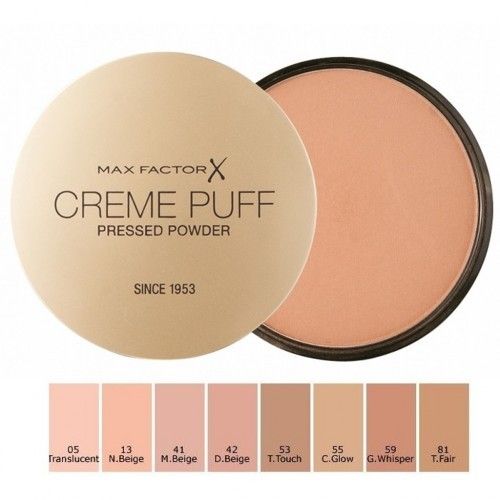 Max Factor cream powder Creme Puff Gold tone 13